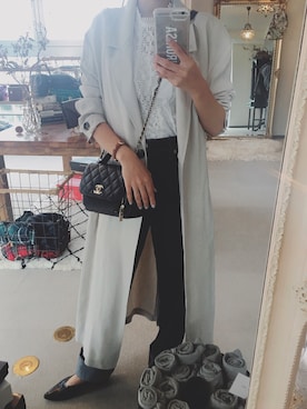 「one after another NICE CLAUP（ワンアフターアナザーナイスクラップ）のアイテム（デニムパンツ）」を使った、近藤千尋さん（レディース・160cm）の春コーディネート