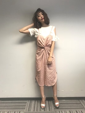 「COMEX（コメックス）のアイテム」を使った、近藤千尋さん（レディース・160cm）の春コーディネート