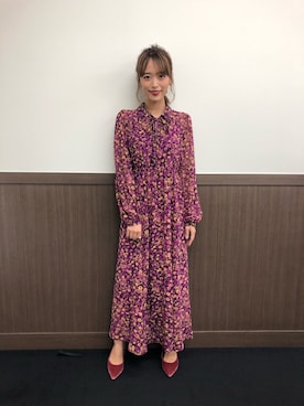 「DRWCYS（ドロシーズ）のアイテム（ワンピース/ドレス）」を使った、近藤千尋さん（レディース・160cm）の秋コーディネート