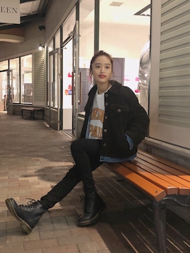 「PHEENY（フィーニー）のアイテム（ジャケット/アウター）」を使った、近藤千尋さん（レディース・160cm）の秋コーディネート