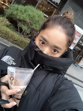 「THE NORTH FACE（ザノースフェイス）のザ・ノースフェイス / ビレイヤーパーカ（ダウンジャケット/コート）」を使った、近藤千尋さん（レディース・160cm）の冬コーディネート