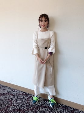「emmi（エミ）のアイテム（アクセサリー）」を使った、近藤千尋さん（レディース・160cm）の冬コーディネート