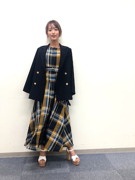 「Banner Barrett（バナーバレット）のアイテム（ワンピース/ドレス）」を使った、近藤千尋さん（レディース・160cm）の春コーディネート