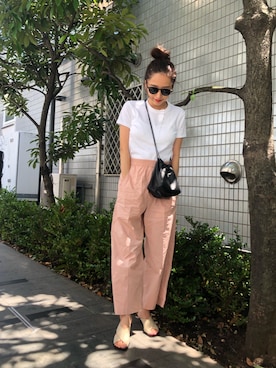 「JIL SANDER（ジルサンダー）のアイテム」を使った、近藤千尋さん（レディース・160cm）の夏コーディネート