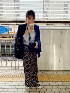 「THE SHINZONE（ザ　シンゾーン）のアイテム（スカート）」を使った、近藤千尋さん（レディース・160cm）の冬コーディネート