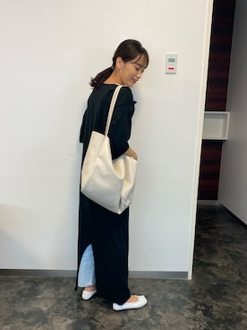 「Khaju（カージュ）のアイテム」を使った、近藤千尋さん（レディース・160cm）の春コーディネート