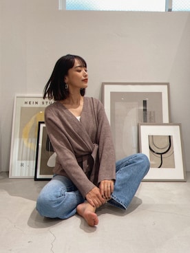 「BASEMENT online（ベースメントオンライン）のアイテム（ニット/セーター）」を使った、近藤千尋さん（レディース・160cm）の秋コーディネート