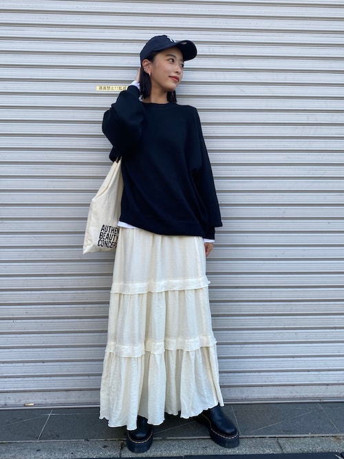 HYKE◆ニット・セーター(厚手)/--/コットン/CRM/無地 HYKE（ハイク）の「＜HYKE（ハイク）＞BIG FIT クルーネック