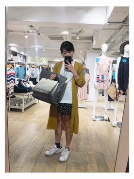 「UNIQUE（ユニーク）のアイテム（ジャケット/アウター）」を使った、mangoxxxさん（レディース・158cm）の夏コーディネート