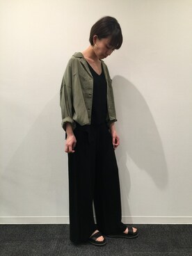 「ジーナシス」｜「アイテム（サロペット/オーバーオール）」を使った、JEANASIS　mkさん（レディース・155cm）の春コーディネート