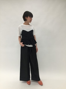 「ビスチェ×デニム」｜JEANASIS　mkさん（レディース・155cm）の春コーディネート