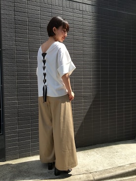 「JEANASIS（ジーナシス）のアイテム（チノパンツ）」を使った、JEANASIS　mkさん（レディース・155cm）の春コーディネート