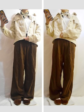 「SVEC（シュベック）のカンフーシューズ kung fu Shoes / ストラップパンプス（バレエシューズ）」を使った、mintさん（レディース・157cm）の秋コーディネート