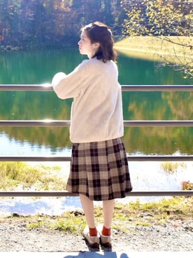 「チェック柄に恋してる」｜「アイテム（シャツワンピース）」を使った、mintさん（レディース・157cm）の秋コーディネート
