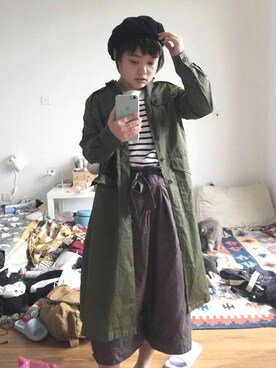 「Johnbull（ジョンブル）のアイテム（その他アウター）」を使った、鸠摩智_zZさん（レディース・156cm）の春コーディネート