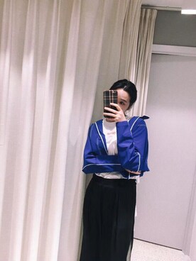 「DETAILS（ディテールズ）のアイテム（ブルゾン）」を使った、Amoureux__jさん（レディース・170cm）の夏コーディネート