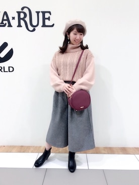 「DRESKIP（ドレスキップ）のアイテム（ブーツ）」を使った、あいさん（レディース・153cm）の冬コーディネート