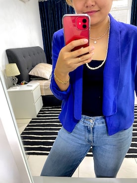 「blue」｜「アイテム（タンクトップ）」を使った、maraさん（レディース・160cm）の夏コーディネート