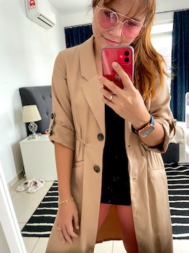 「ZALORA（-）のアイテム（ジャケット/アウター）」を使った、maraさん（レディース・160cm）の夏コーディネート