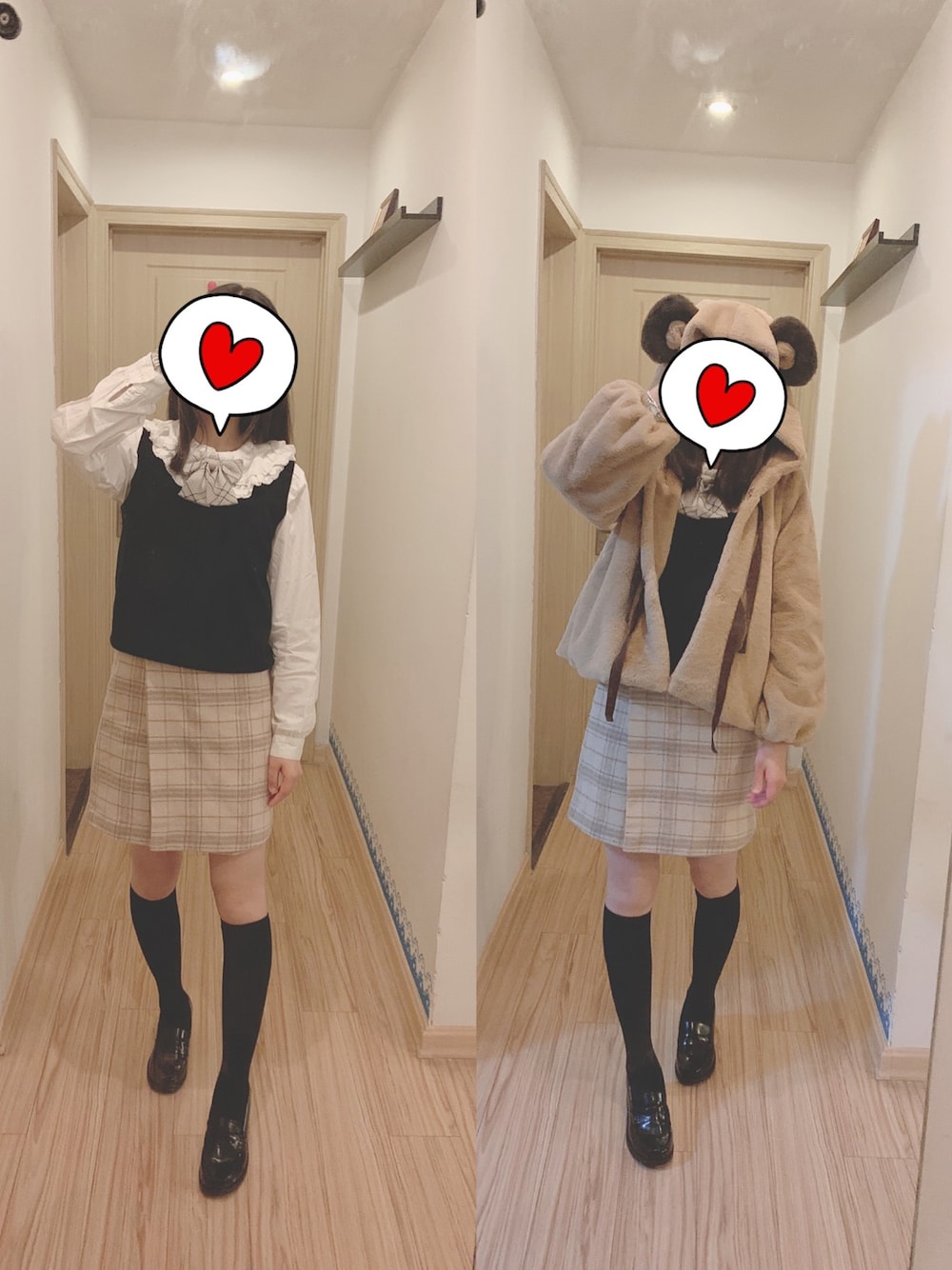 「2019」｜「没烦恼のアイテム（スカート、ベージュ系）」を使った、Janesayさん（レディース・160cm）の秋コーディネートの1枚目の写真