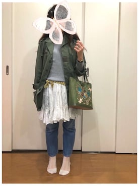 「vintage style」｜「アイテム（財布/小物）」を使った、OURIさん（レディース・160cm）の春コーディネート