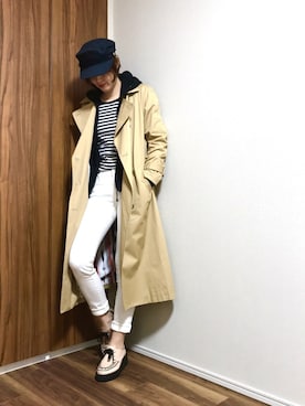 「archives（アルシーヴ）のアイテム（キャスケット）」を使った、shihomiさん（レディース・168cm）の春コーディネート