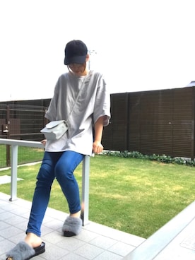 「ムック本」｜「アイテム（キャップ）」を使った、shihomiさん（レディース・168cm）の夏コーディネート
