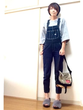 「Doシンプル部」｜「アイテム（ハンチング/ベレー帽）」を使った、shihomiさん（レディース・168cm）の秋コーディネート