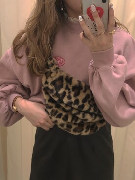 「へザー」｜「アイテム（スウェット）」を使った、NENEさん（レディース・162cm）の冬コーディネート
