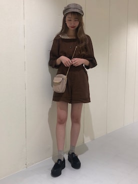 「へザー」｜「アイテム（キャスケット）」を使った、NENEさん（レディース・162cm）の夏コーディネート