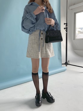 「へザー」｜「アイテム（ローファー）」を使った、NENEさん（レディース・162cm）の冬コーディネート