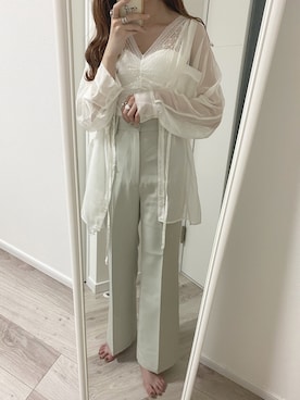 「Heather（ヘザー）のサイドスリットスケチュニックシャツ　885763（シャツ/ブラウス）」を使った、NENEさん（レディース・162cm）の春コーディネート