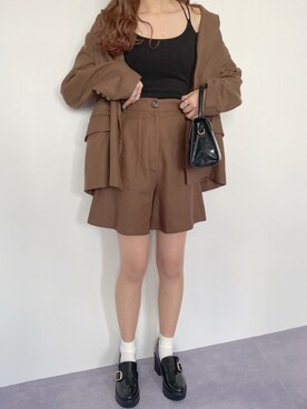 「へザー」｜「アイテム（キャミソール）」を使った、NENEさん（レディース・162cm）の春コーディネート