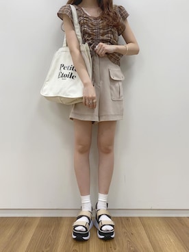 「へザー」｜「アイテム（トートバッグ）」を使った、NENEさん（レディース・162cm）の夏コーディネート