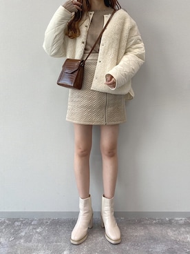 「へザー」｜「アイテム（ブルゾン）」を使った、NENEさん（レディース・162cm）の秋コーディネート