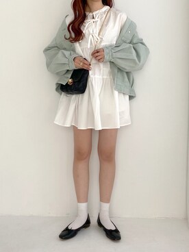 「へザー」｜「アイテム（ブルゾン）」を使った、NENEさん（レディース・162cm）の冬コーディネート