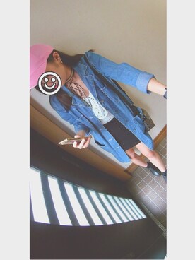 「DHOLIC（ディーホリック）のアイテム（その他アウター）」を使った、あまみんちゅさん（レディース・164cm）の春コーディネート