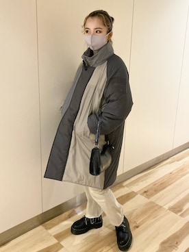 「WILD THINGS（ワイルドシングス）のアイテム（ダウンジャケット/コート）」を使った、manatsuさん（レディース・154cm）の冬コーディネート