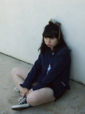 「GAP（ギャップ）のアイテム（ノーカラージャケット）」を使った、Karenさん（レディース・156cm）の夏コーディネート