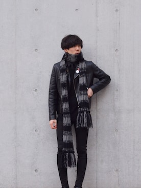 「ART COMES FIRST（アートカムズファースト）のアイテム」を使った、sa.sh.ooさん（メンズ・174cm）の冬コーディネート