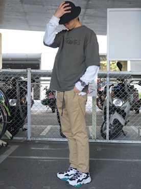 岩﨑真治さん（メンズ・180cm）の春コーディネート
