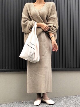 「Aco Design（アコデザイン）のアイテム」を使った、MIHOさん（レディース・158cm）の冬コーディネート