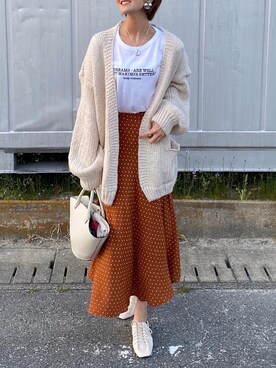 カーディガン ボレロを使った フレアスカート のレディース人気ファッションコーディネート Wear