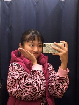 「UNIQLO（ユニクロ）のアイテム（ダウンベスト、ピンク系）」を使った、ナカジの為のさんの春コーディネート