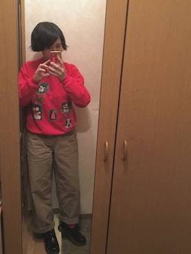 「雪だるま」｜waka☺︎さん（レディース・159cm）の秋コーディネート