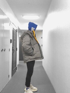 「vetements」｜「アイテム（ダウンジャケット/コート）」を使った、天翔さん（メンズ・168cm）の冬コーディネート