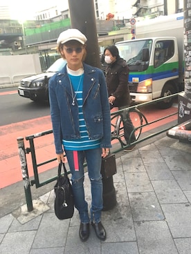 「muta（ムータ）のアイテム（バッグ）」を使った、tomoyaさん（メンズ・170cm）の春コーディネート