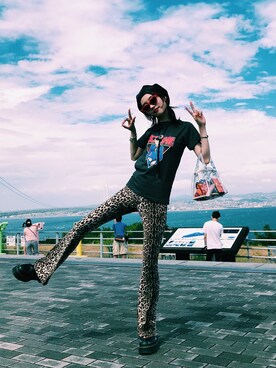 「jouetie（ジュエティ）のイージーフィットフレアパンツ（その他パンツ）」を使った、jouetie_tsubameさん（レディース・163cm）の夏コーディネート