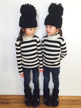 ひよ。こは。さん（キッズ・110cm）の冬コーディネート