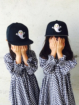 「SPACE（スペース）のアイテム」を使った、ひよ。こは。さん（キッズ・110cm）の春コーディネート